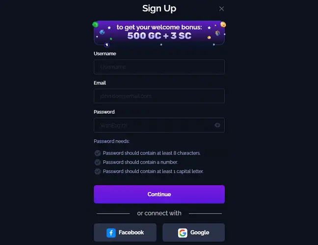 Fill out the registration form: