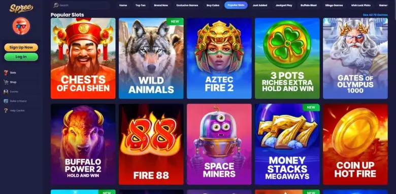 Spree Casino Popular Slots