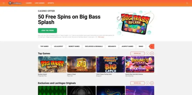 LeoVegas Casino Top Games