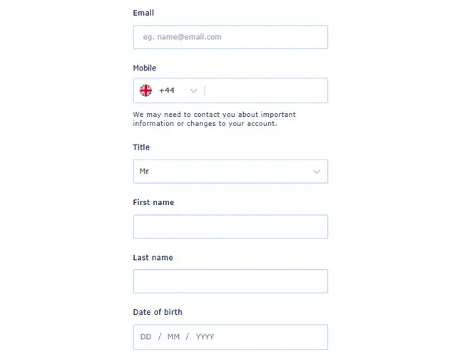 Fill in Your Personal Details: