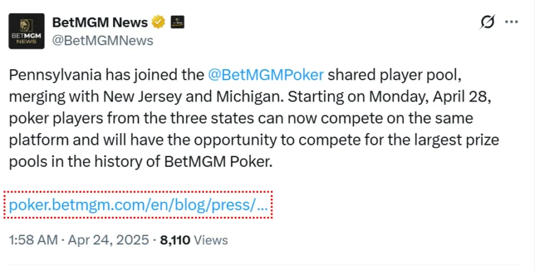 BetMGM Poker Pennsylvania Online Poker 2025