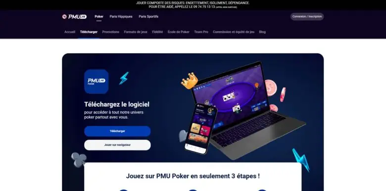 PMU Poker website