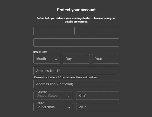 Enter Your Personal Details: