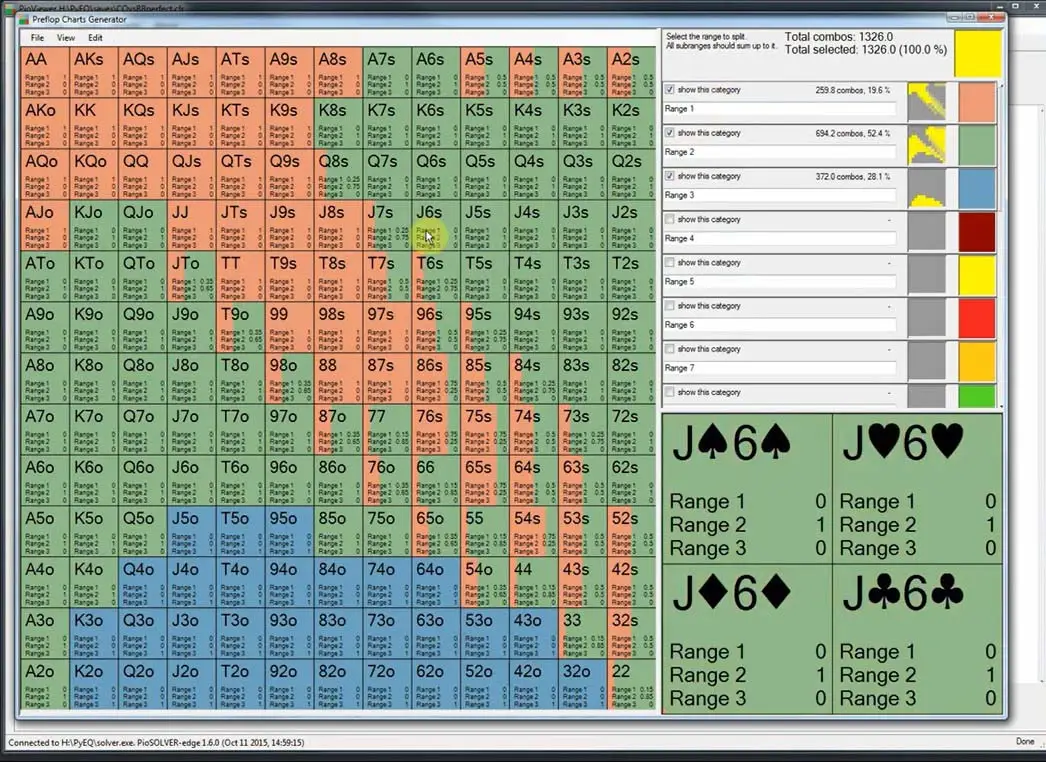 Preflop Charts Generator