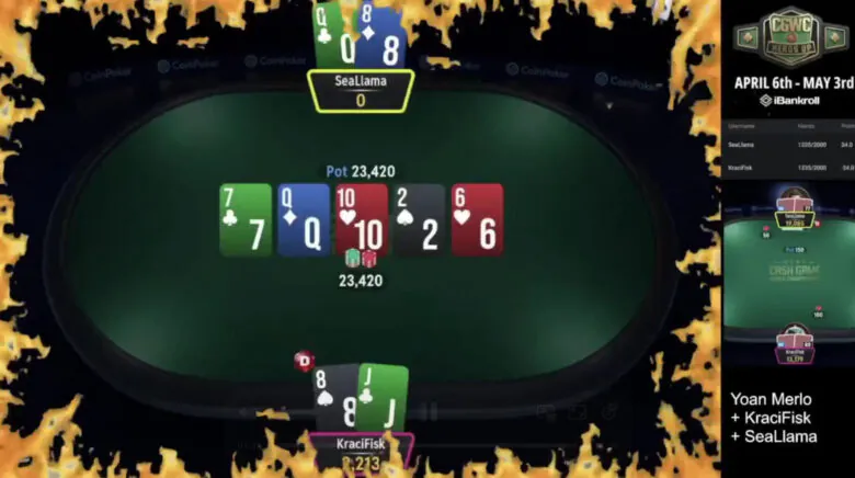 SeaLlama vs KraciFisk CoinPoker Cash Game World Championship Champions