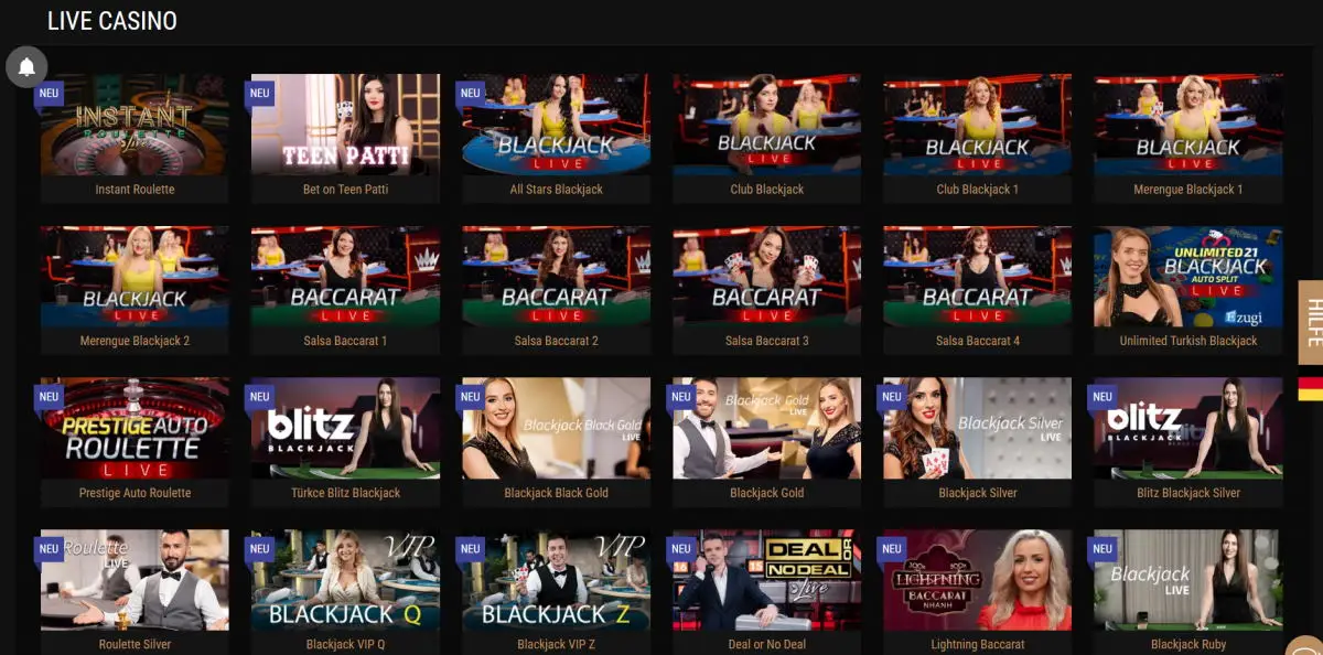 King Billy Live Casino