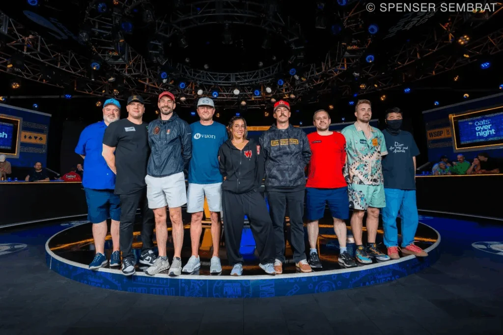 Finaltisch des WSOP Main Events 2025