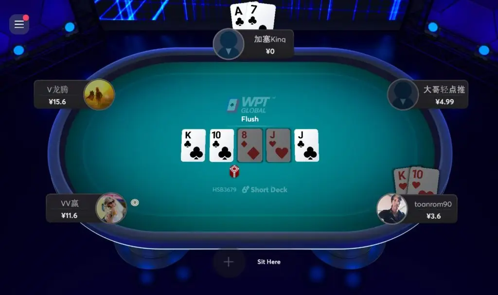 WPT Global Tischansicht