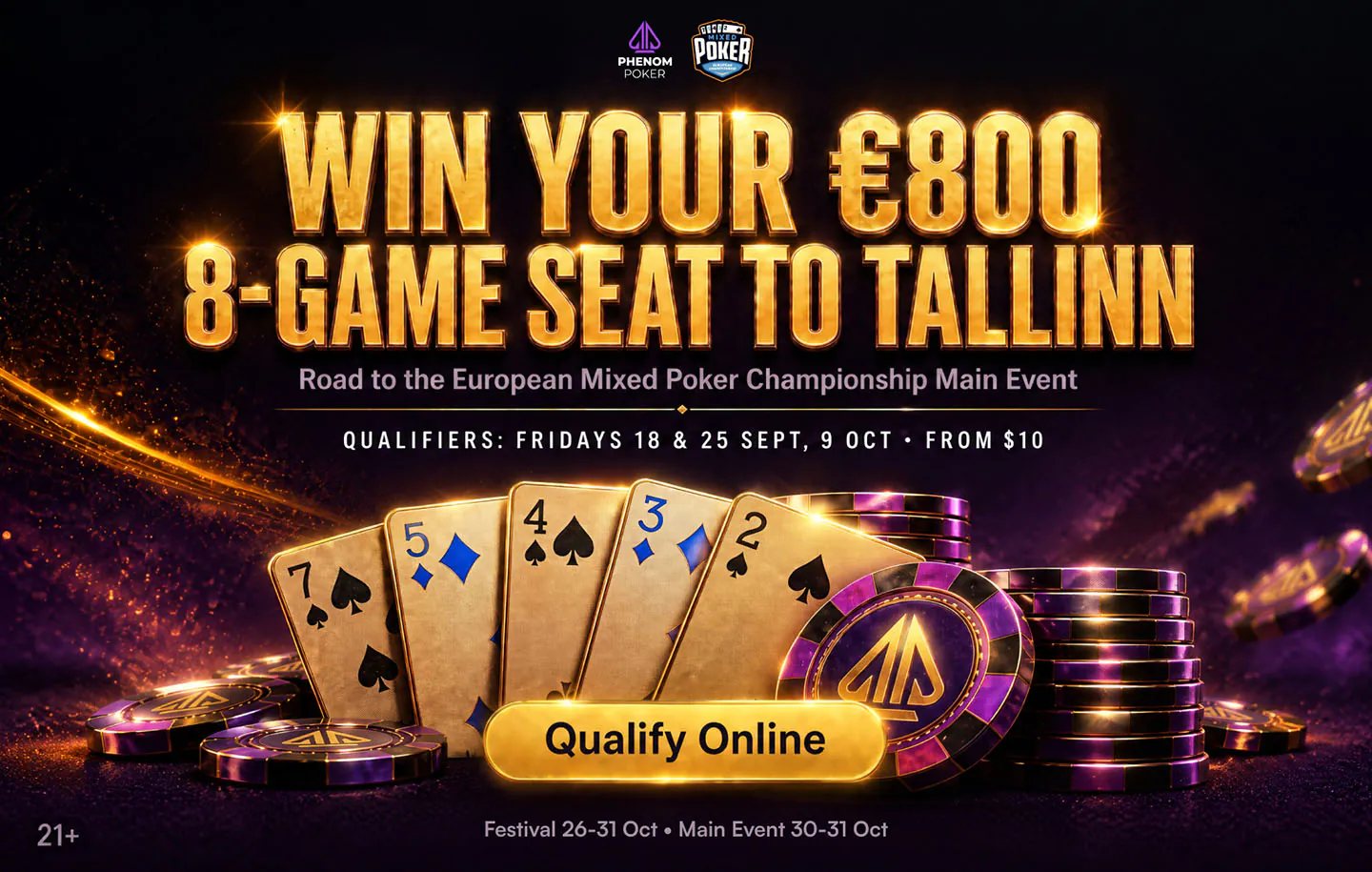 Phenom Poker Runs Satellites to the €800 8-Game EMPC Main Event