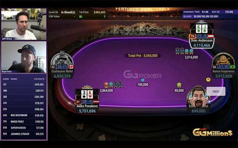 Ponakovs show street poker