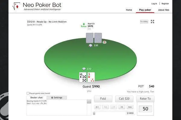 Neo Bot Poker: The Next Step in Artificial Poker Intelligence?
