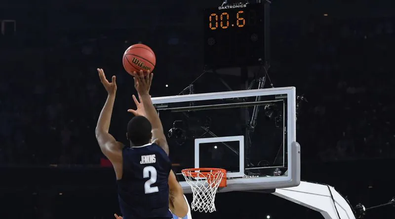 Shot on buzzer basketball