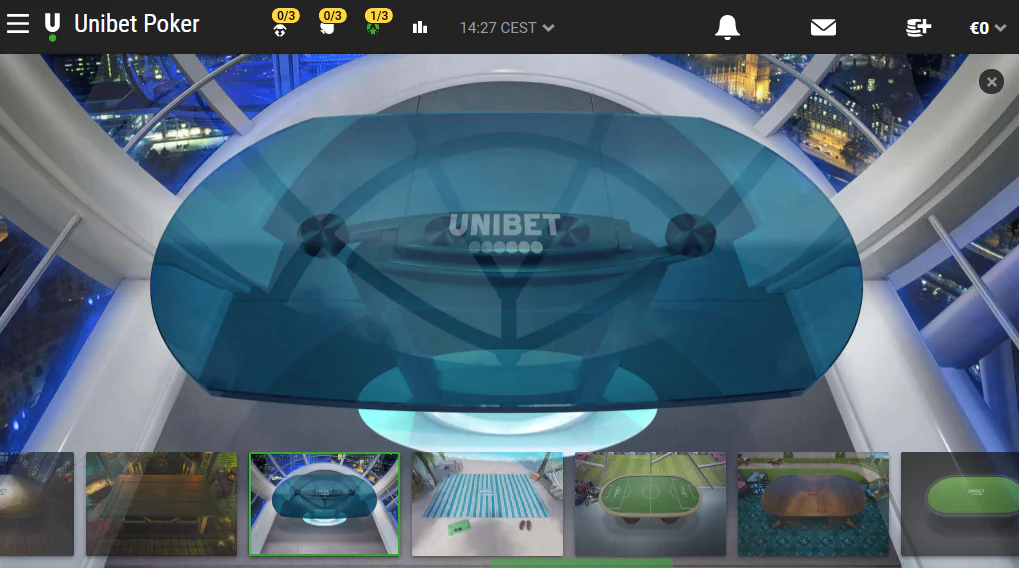 Table selection and background options