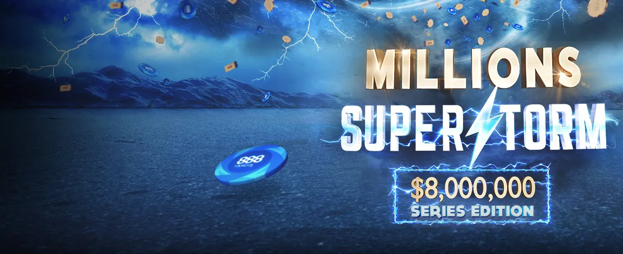 888poker Millions Superstorm Series 2020 Has $8 Million GTD