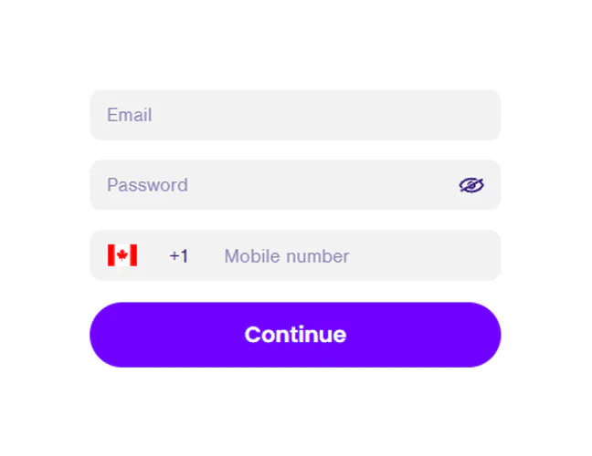 Register for an account: