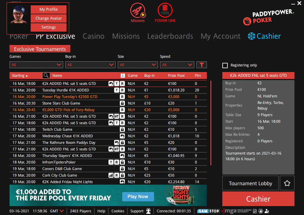 Exclusive PP Poker Tournaments