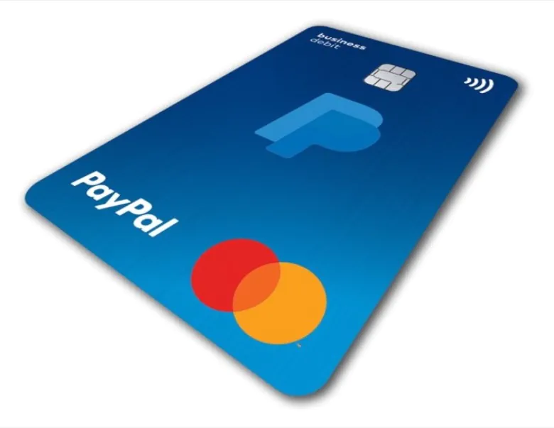 PayPal business debit card.