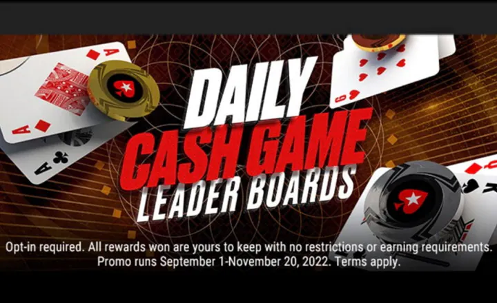 pokerstars cash game leader boards