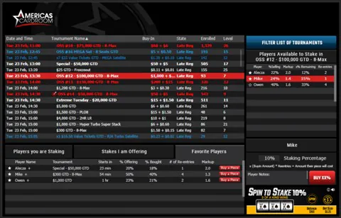 Americas Cardroom. Lobby view.