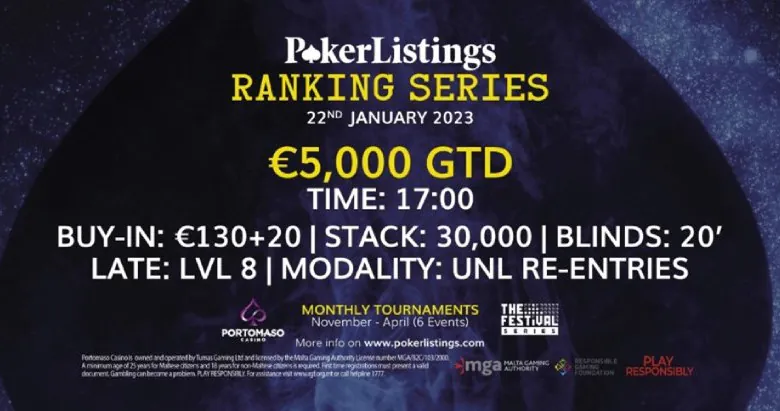 PokerListings Ranking Series 2023.