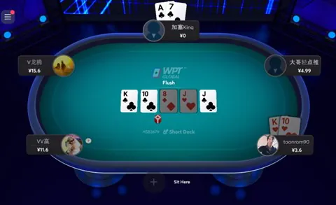 WPT Global short deck table.
