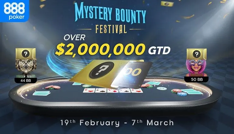 888poker Mystery Bounty Festival over $2M GTD