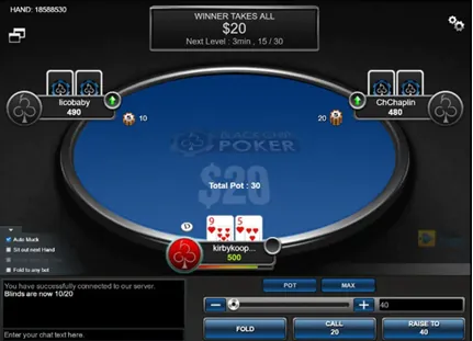 Black Chip Poker Table View