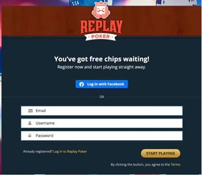Replay Poker how to register