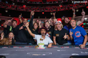 Faraz Jaka with his rail after his win in the Shootout