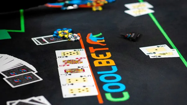 Coolbet Poker Logo on Poker Table