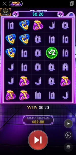 GGPoker Disco Cat slot by GGVegas on smartphone