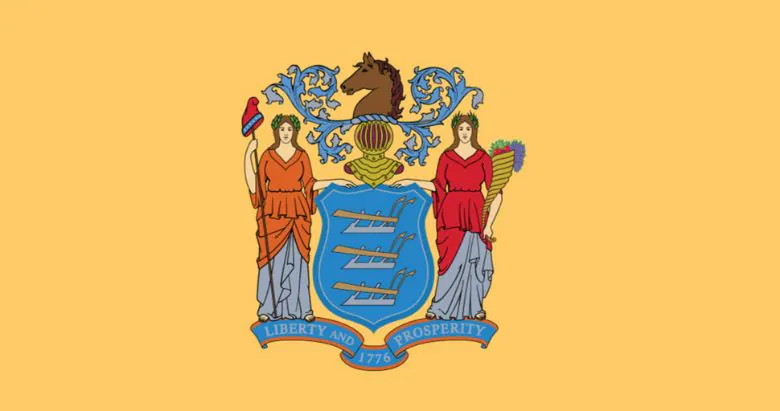 US Poker Rooms: New Jersey State Flag