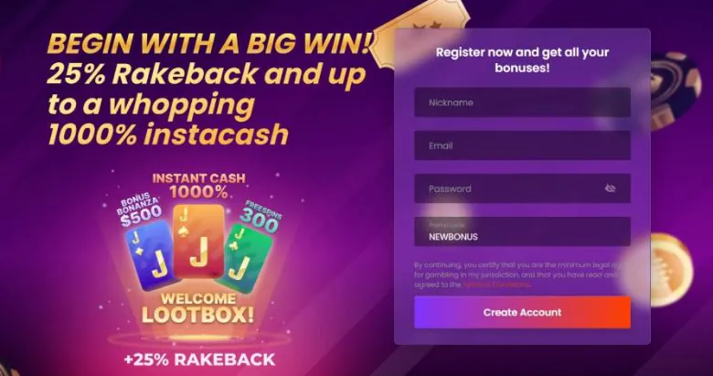 JackPoker Welcome Lootbox 2024