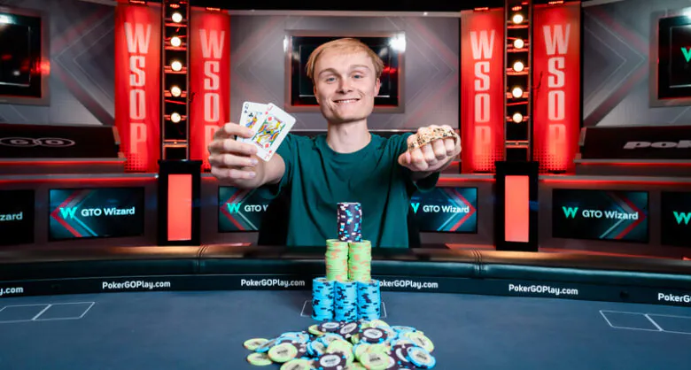 Leon Sturm with a WSOP bracelet