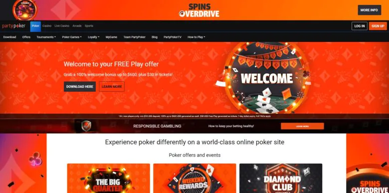PartyPoker official website