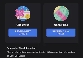 Choose an option to receive a prize