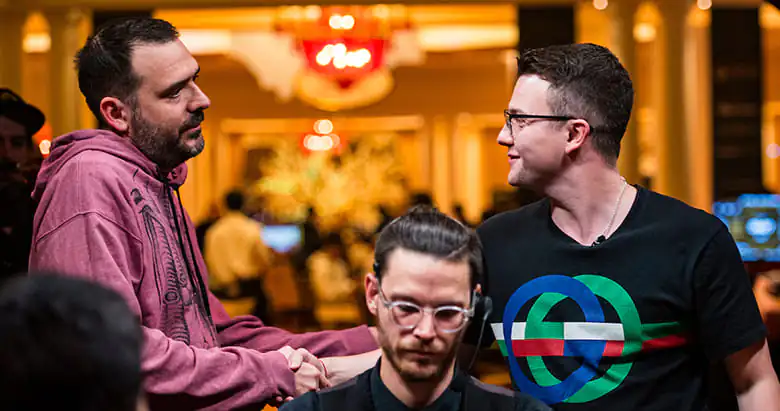 "Good Luck” Handshake From Alex Kulev (Right) to Dimitar Danchev (Left)