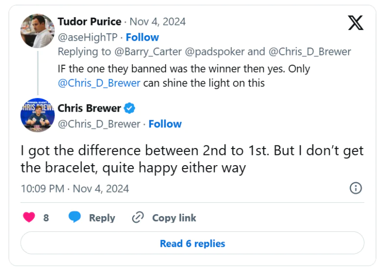 WSOP Bracelet Debate