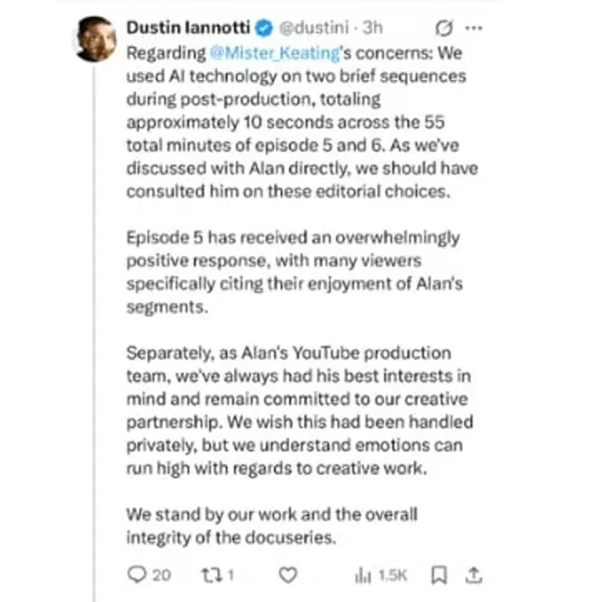 Dustin Lanotti quote on Twitter