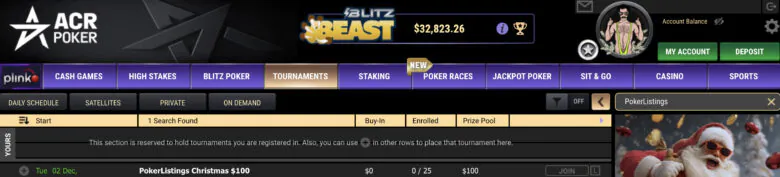 PokerListings Christmas Freeroll